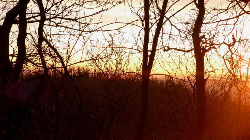 Janos hegy sunset in winter
