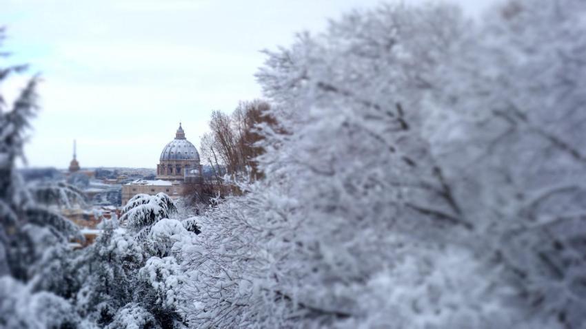 Rome under the snow