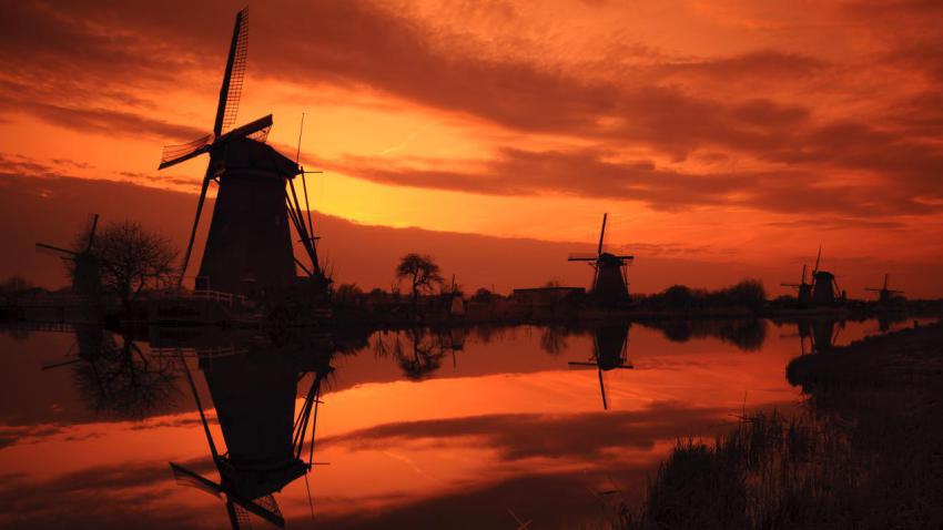 02071 kinderdijksunset 2560x1440
