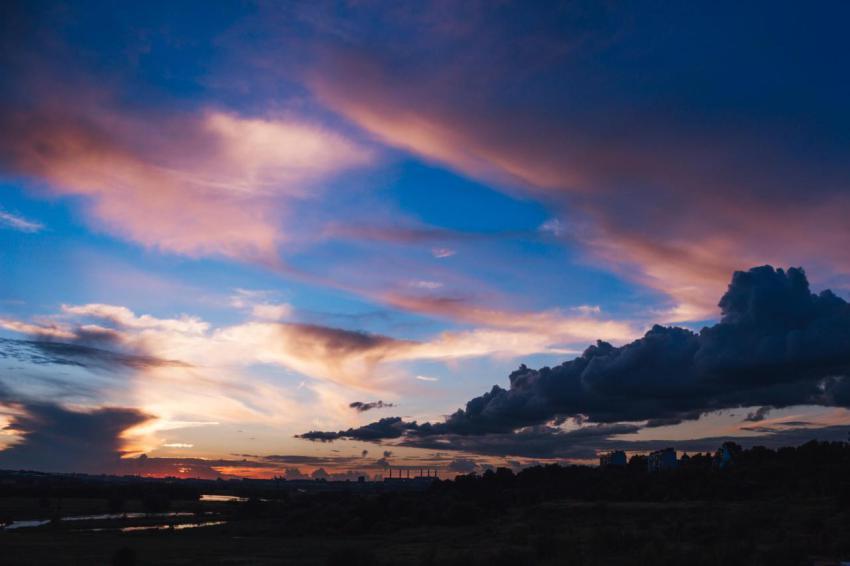 Blue pink sunset sky nature multicolored beautifu 2024 10 18 08 02 26 utc