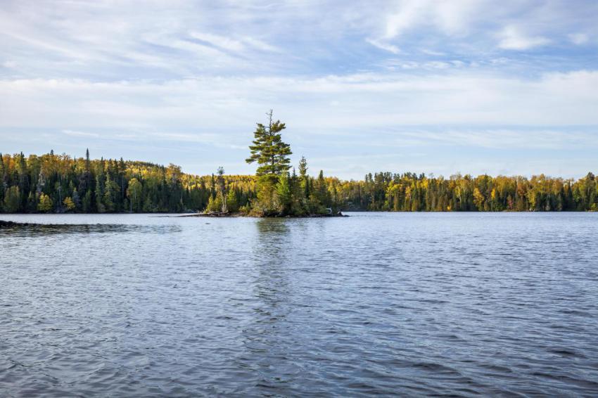 Blue lake in the boundary waters of northern minne 2023 11 27 05 21 58 utc